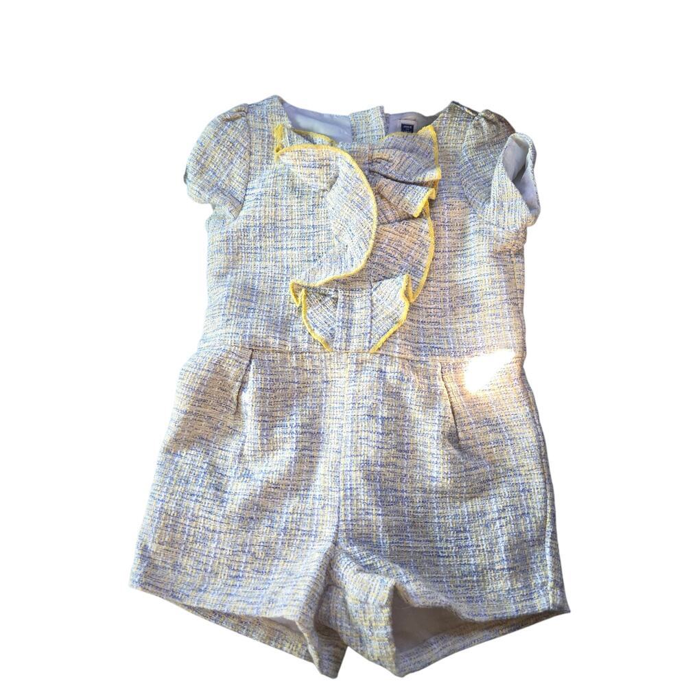 Janie & Jack Tweed Girl's Ruffle Romper Size: 2T